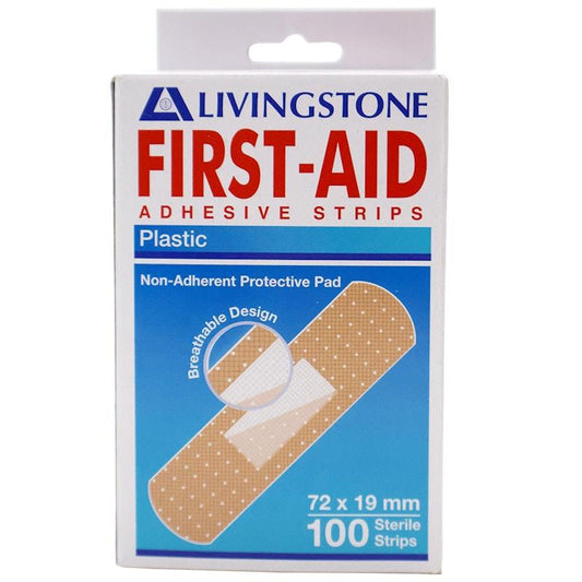 Livingstone Superior Non-Stick Plastic Adhesive Strips - 100 Pieces