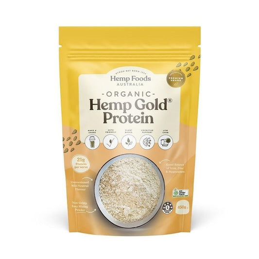 Hemp Foods Australia Hemp Intro Bundle - 200g Hulled Hemp Seeds, 450g Organic Hemp Gold® Protein Powder & 250ml Organic Hemp Gold® Seed Oil - Auzzistore