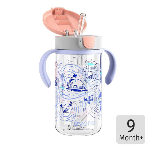 Evorie Tritan Kids Straw Water Bottle Mug 300mL - Space Explorer-Auzzi Store