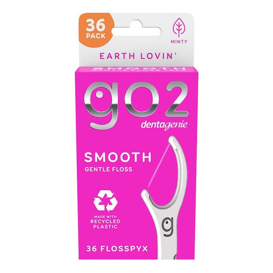 GO2 Dentagenie Smooth Flosspyx 36pk x 3 - Gentle Dental Care-Auzzi Store