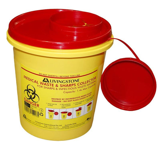 Livingstone Needles Sharps Waste Collector - 1.4L