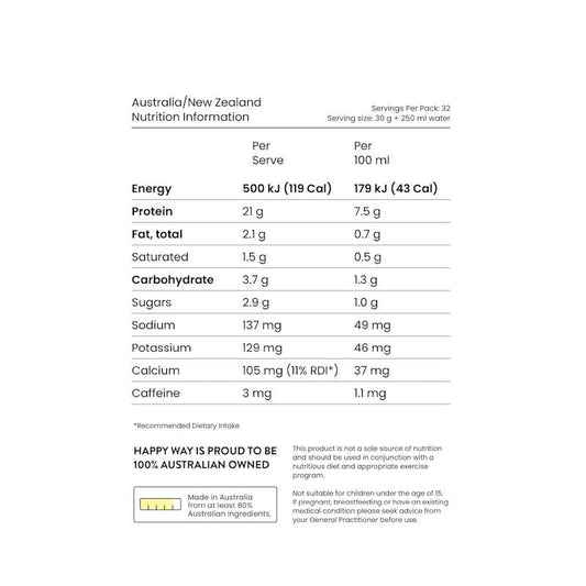 Happy Way Deja Brew Coffee Whey Protein Powder - 1kg-Auzzi Store