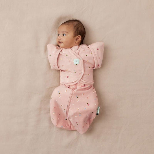 ergoPouch Butterfly Cardi Daisies for 0-3 Months - Cozy Swaddle Alternative-Auzzi Store