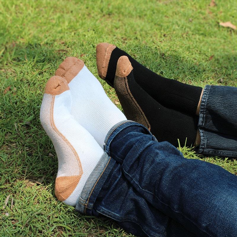 Glucology Copper-Based Loose Top Classic Socks - 2 Pairs Black Medium
