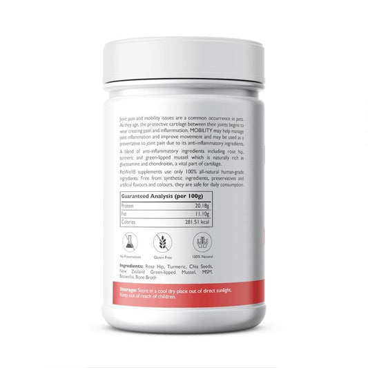 PetWell MOBILITY – Natural Hip & Joint Relief Supplement 125g