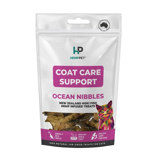 Hemp Pet Coat Care Support Treats for Cats - 6 Pack