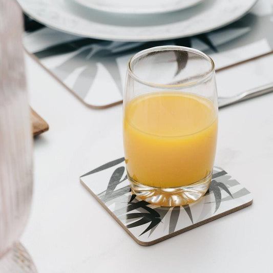 Clevinger 8-Piece MDF Placemats and Coasters - Bamboo Design