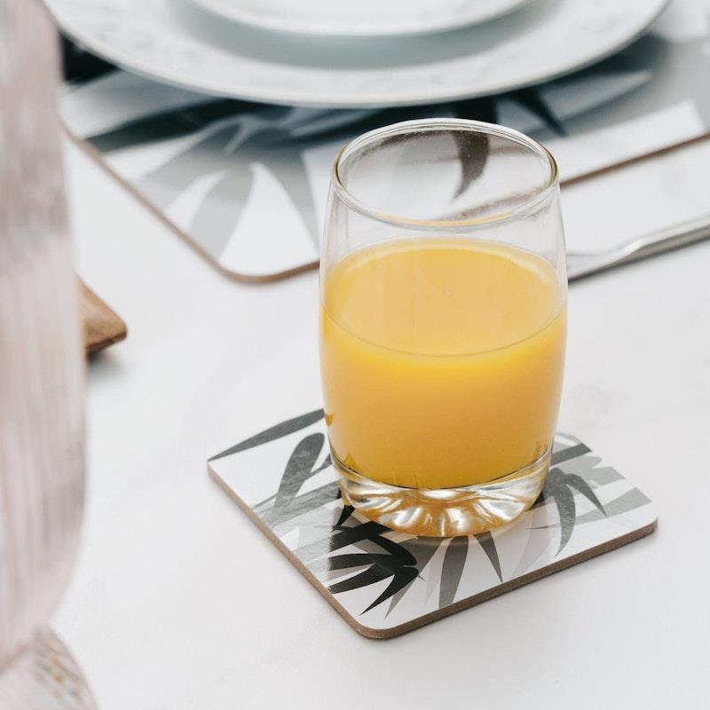 Clevinger 8-Piece MDF Placemats and Coasters - Bamboo Design
