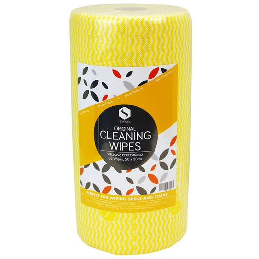 Sofeel Heavy Duty Microfibre Cleaning Wipes - Yellow (85 Pieces/Roll)-Auzzi Store