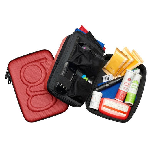 Glucology Travel Bundle Case - Plus, Red/2 Pen Pouch - Red/3 Sharps – view 2