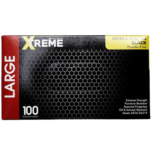 Livingstone Xtreme Thick Heavy Duty Nitrile Gloves - Large (100 Pieces)-Auzzi Store