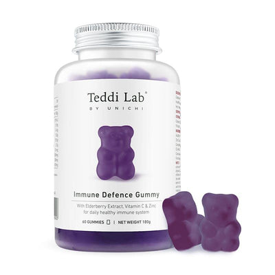 Unichi Elderberry Immune Defence Gummies - 60 Gummies x3 Pack