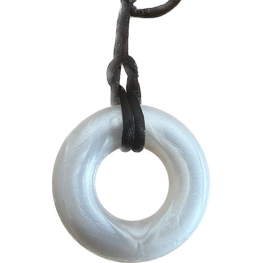 Sensory Safari White Ring Sensory Necklace - Oral Fidget for Stress Relief