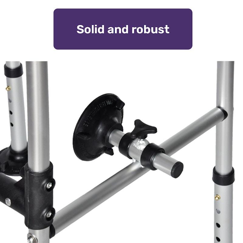 Equipmed Over Toilet Support Frame - Safety Grab Rail Aid (136Kg Max Capacity)