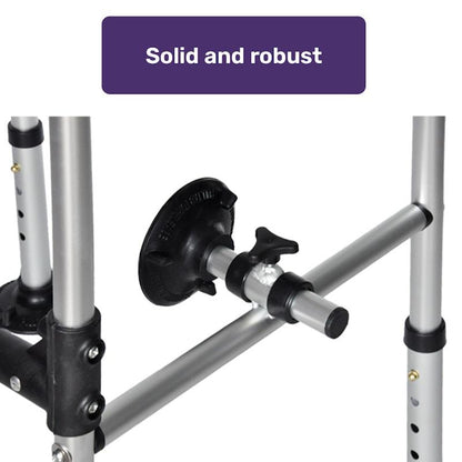 Equipmed Over Toilet Support Frame - Safety Grab Rail Aid (136Kg Max Capacity)