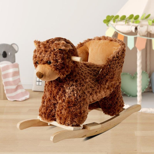 Jiggle & Giggle Soft Plush Toy Rocker Bear - Cuddly Fun for Kids - Auzzistore