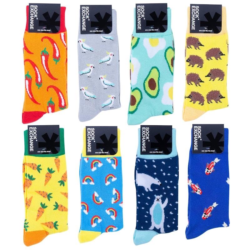 Sock Exchange Wholesale 96 Novelty Socks Bundle - Fun Retail Display Solution-Auzzi Store