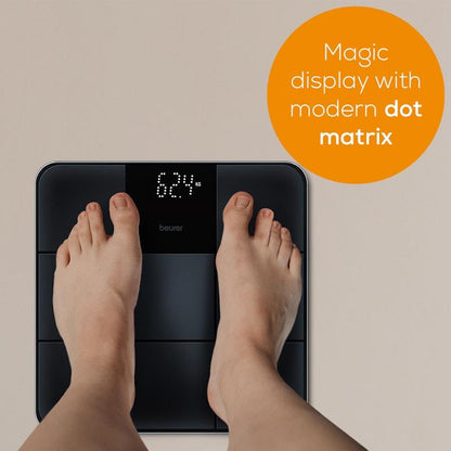 Beurer GS235 Digital Glass Scale - Pure Black 1 Unit-Auzzi Store