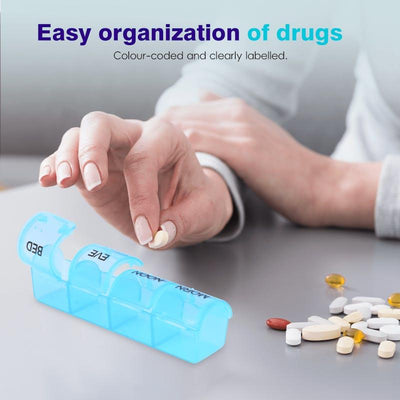 Flightmode 7 Day Travel Pill Box - Medicine Organizer with Daily Compartments - 1 Unit