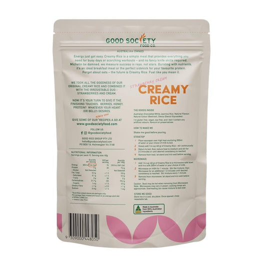 Good Society Food Co. Creamy Rice - Strawberry Cream 400g-Auzzi Store