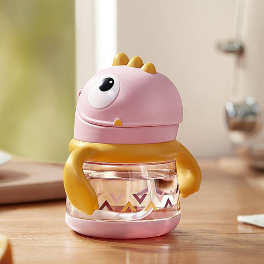 Bc Babycare T-REX TOBY Weighted Straw Sippy Cup 150ml (Rose)