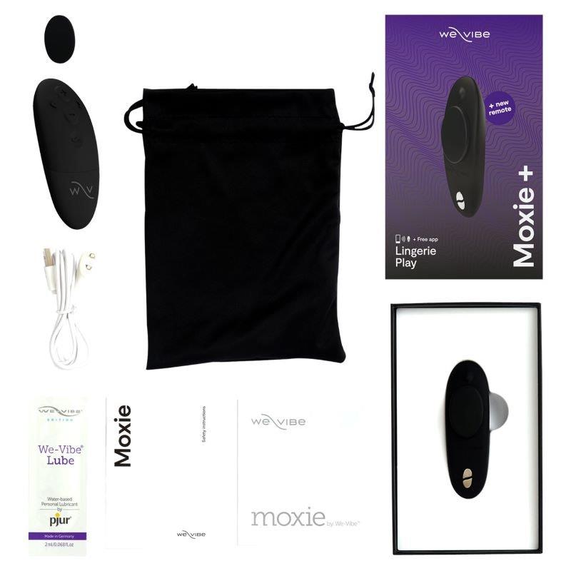 We Vibe Moxie + Black - Hands-Free Vibrating Stimulator (1 Piece)