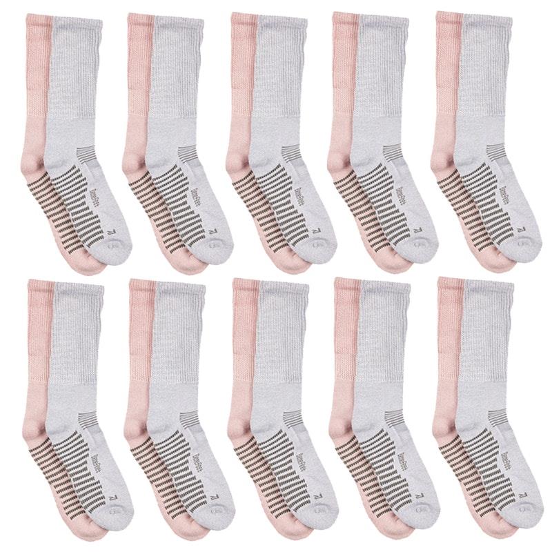 Benefeet 10 Pairs of Women's Bamboo Comfort Socks - Twisted Pink Size 2-8-Auzzi Store