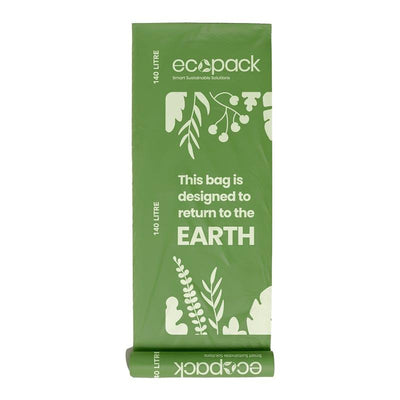 Ecopack 140L Compostable Wheelie Bin Bags - Bundle of 3 Rolls/15 Bags