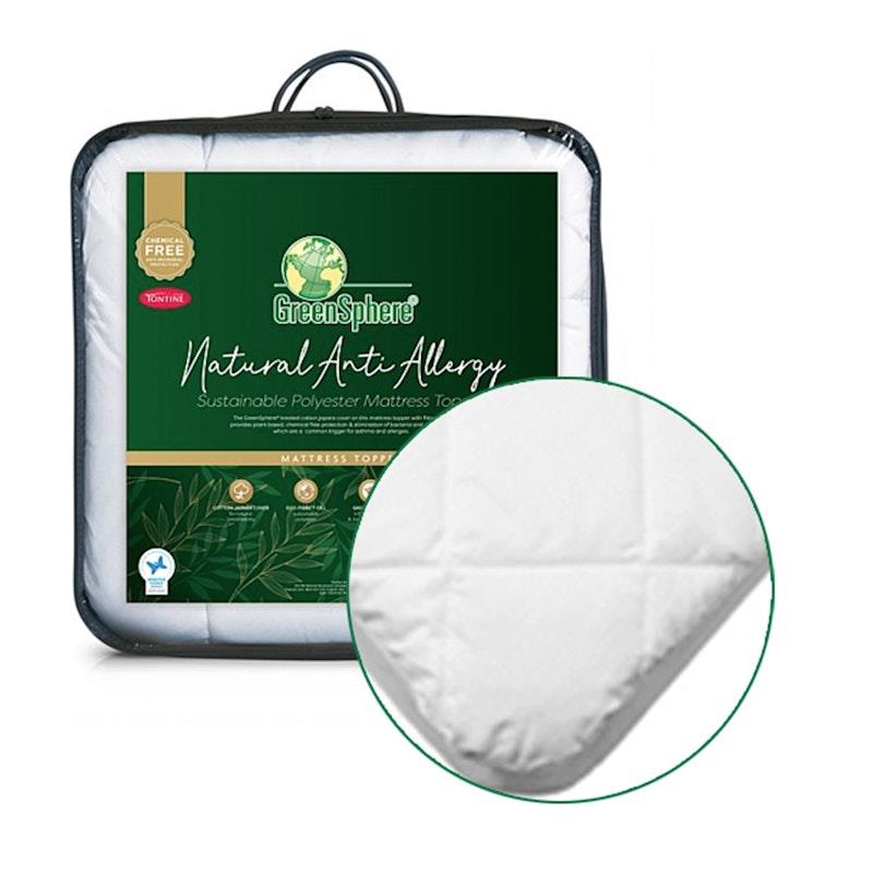 Tontine GreenSphere Natural Anti-Allergy Mattress Topper - King Bed 1pc