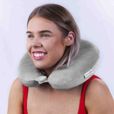 Flightmode Deluxe Memory Foam Travel Pillow - Grey