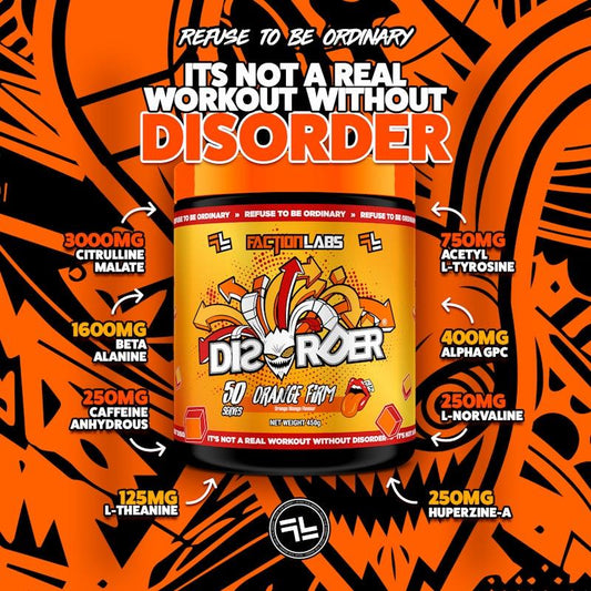 Faction Labs Disorder Original - 50 Serves Orange Firm-Auzzi Store