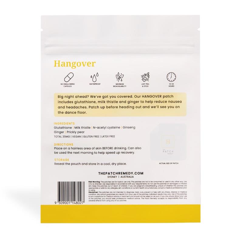 The Patch Remedy Hangover Patches - 30 Patches in 1 Pack