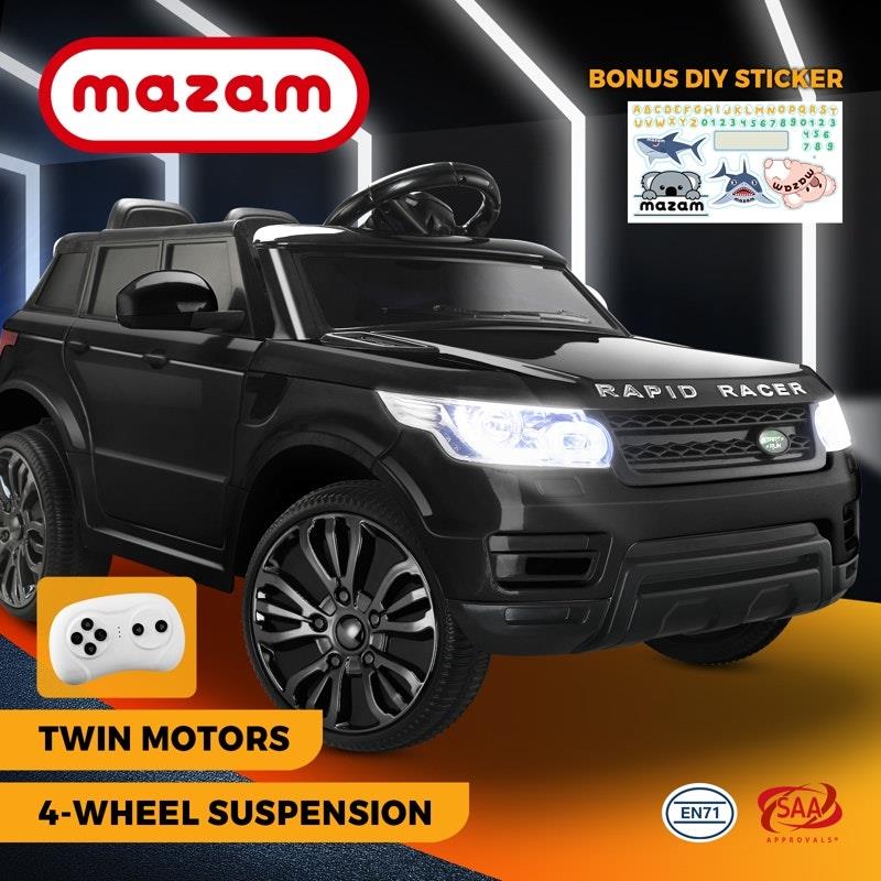 Mazam 12V Electric Ride On Car Vehicle Toy with Remote Control - Black-Auzzi Store