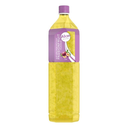 Aloe Mate Aloe Vera 1.5L Passion Fruit - Refreshing Drink 12Pack
