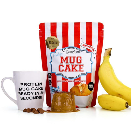 Adonis Gear Protein Mug Cake (Whey Protein) - Banana Bread - 400g (8 Serves) - Auzzistore