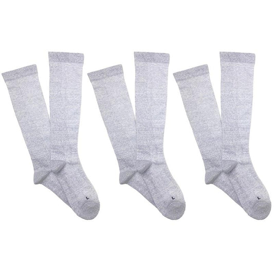 Overlander Men's Merino Wool Health Compression Socks - 3 Pairs, Grey Melange, Size 6-10-Auzzi Store