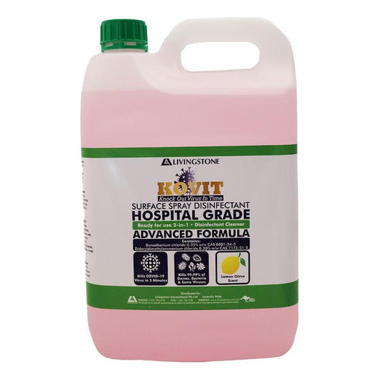 KOVIT Hospital Grade Disinfectant - Kills SARS & COVID-19 - 5L