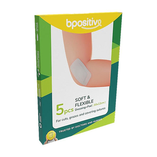 bpositive Soft & Flexible Dressing Pad 10x12cm - 2 Pack
