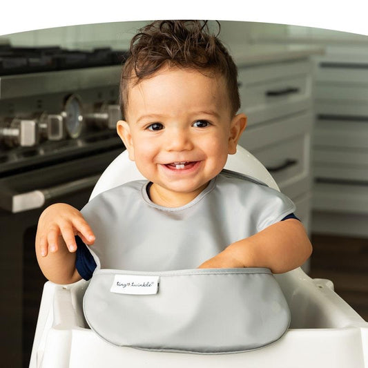 Tiny Twinkle Mess-proof Easy Bib - Solid Boy Set of 3
