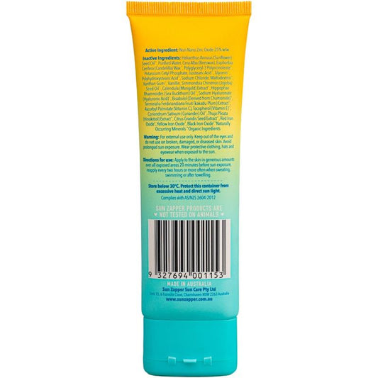 SUN ZAPPER Pure Zinc Sunscreen Cream SPF 50 - 100g