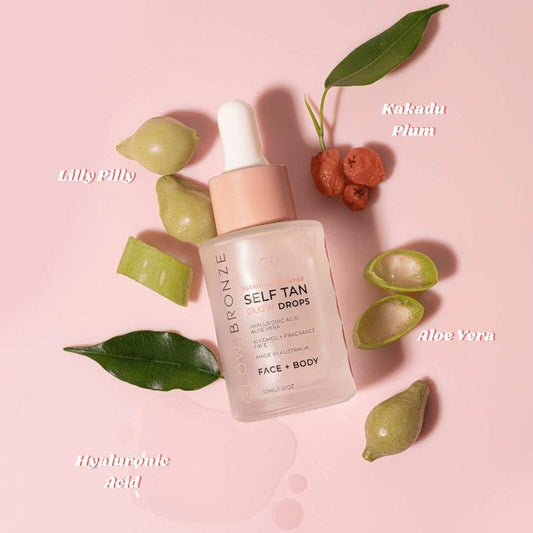 GlowBronze Self Tan Face & Body 'GLOW' Drops 30ml - Customizable Tanning – view 2