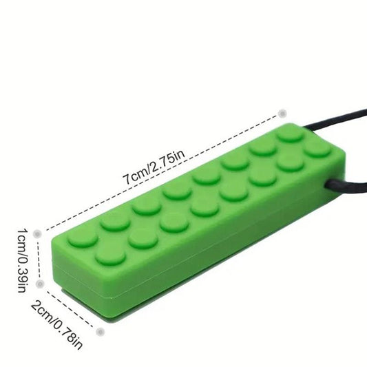 Sensory Safari Yellow Block Necklace - Oral Fidget for Enhanced Focus - Auzzistore