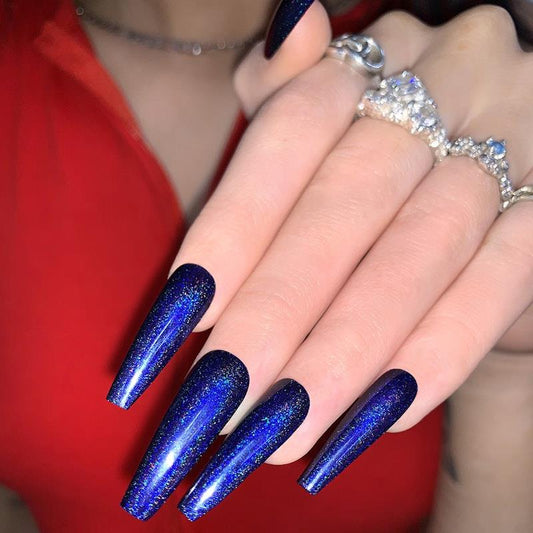 I Scream Nails Drowning in Holo 10ml - Navy Blue Holographic Polish