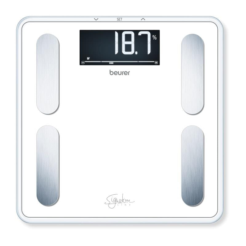 Beurer BF400W Digital Glass Body Fat Scale: Signature Line White 1 Unit - Your Health Tracker