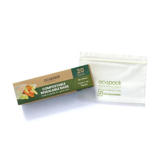 Ecopack Compostable Resealable Snack & Sandwich Bags - Bundle of 4 Boxes/70 Bags-Auzzi Store