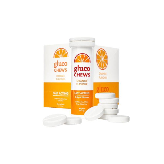 Glucology Fast Acting Glucochews - Orange Flavor (24 Tubes, 10 Chews Each)