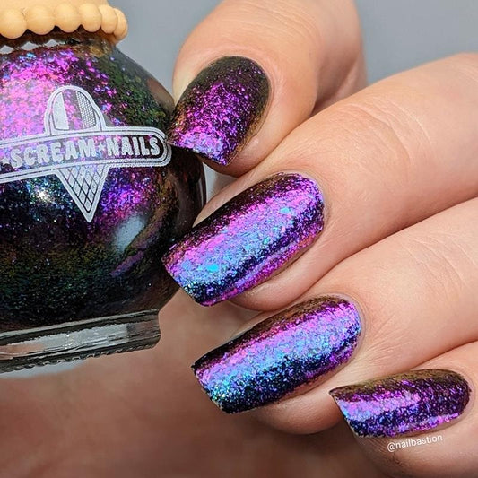 I Scream Nails Space Invader - 10ml Multichrome Flakes Nail Polish