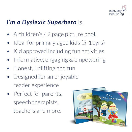 I'm a Dyslexic Superhero - Children's Book Hardcover – view 2