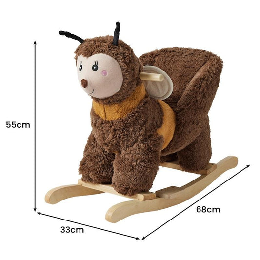 Jiggle & Giggle Soft Plush Toy Rocker Bee - Buzzing Fun for Kids - Auzzistore