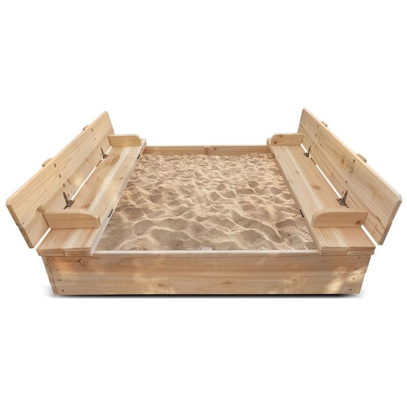 Lifespan Kids Strongbox Square Sandpit - Fun Outdoor Play for Kids